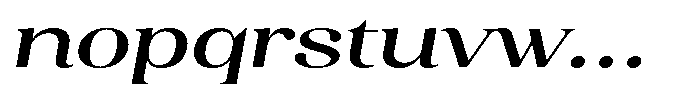 Juligraf Serif Sem Bold Exp Italic Font LOWERCASE