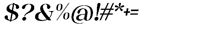 Juligraf Serif Sem Bold Sem Exp Italic Font OTHER CHARS