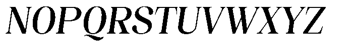 Juligraf Serif Sm Bold Sm Condensed Italic Font UPPERCASE