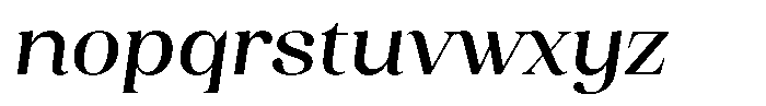 Juligraf Serif Sm Bold Sm Condensed Italic Font LOWERCASE