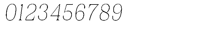 Juligraf Serif Thin Condensed Italic Font OTHER CHARS