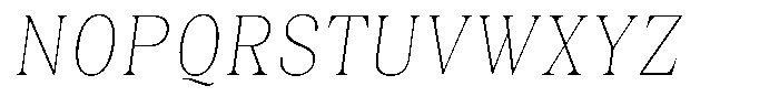 Juligraf Serif Thin Condensed Italic Font UPPERCASE