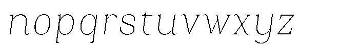 Juligraf Serif Thin Condensed Italic Font LOWERCASE