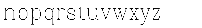 Juligraf Serif Thin Condensed Font LOWERCASE