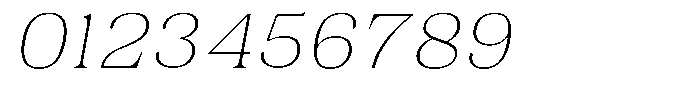 Juligraf Serif Thin Exp Italic Font OTHER CHARS