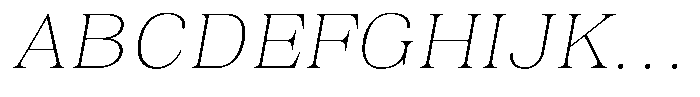 Juligraf Serif Thin Exp Italic Font UPPERCASE