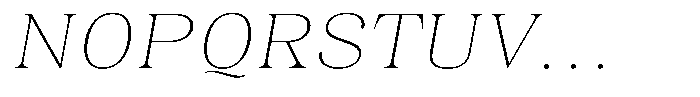 Juligraf Serif Thin Exp Italic Font UPPERCASE