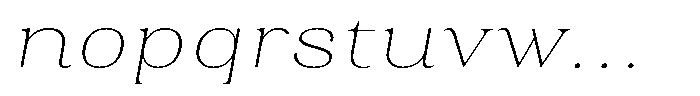 Juligraf Serif Thin Exp Italic Font LOWERCASE