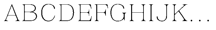 Juligraf Serif Thin Expanded Font UPPERCASE