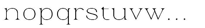 Juligraf Serif Thin Expanded Font LOWERCASE