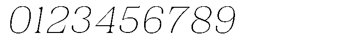 Juligraf Serif Thin Sem Exp Italic Font OTHER CHARS