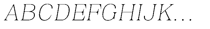 Juligraf Serif Thin Sem Exp Italic Font UPPERCASE