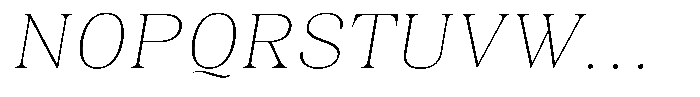 Juligraf Serif Thin Sem Exp Italic Font UPPERCASE