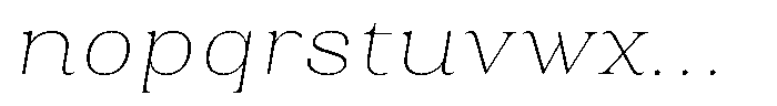 Juligraf Serif Thin Sem Exp Italic Font LOWERCASE