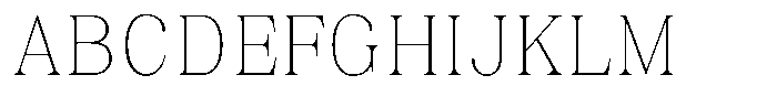 Juligraf Serif Thin Semi Condensed Font UPPERCASE