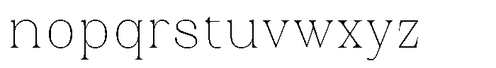 Juligraf Serif Thin Semi Condensed Font LOWERCASE