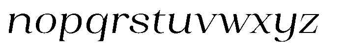 Juligraf Serif Var Black Condensed Italic Font LOWERCASE