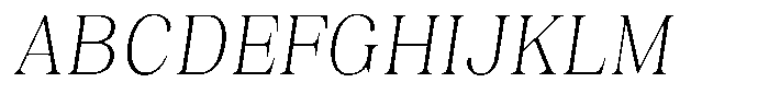 Juligraf Serif XLt Sm Condensed Italic Font UPPERCASE