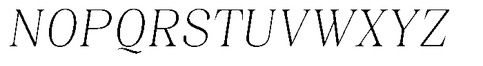 Juligraf Serif XLt Sm Condensed Italic Font UPPERCASE