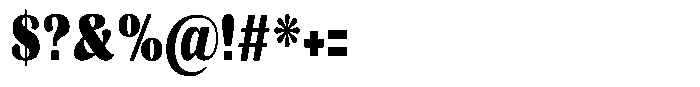 Julima Black Condensed Font OTHER CHARS