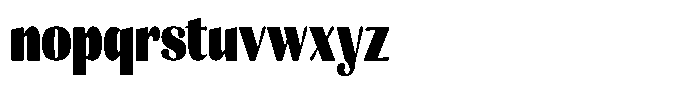 Julima Black Condensed Font LOWERCASE