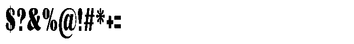 Julima Black Extra Condensed Font OTHER CHARS