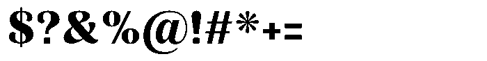 Julima Bold Font OTHER CHARS