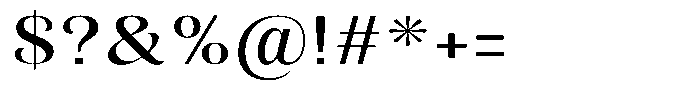 Julima Expanded Font OTHER CHARS