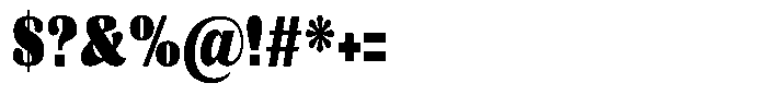 Julima Extra Black Condensed Font OTHER CHARS
