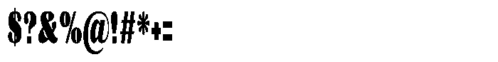Julima Extra Black Extra Condensed Font OTHER CHARS