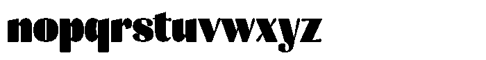 Julima Extra Black Semi Condensed Font LOWERCASE