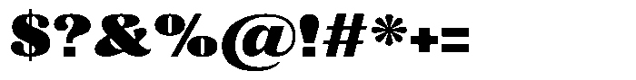 Julima Extra Black Semi Expanded Font OTHER CHARS