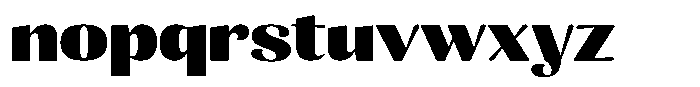 Julima Extra Bold Expanded Font LOWERCASE