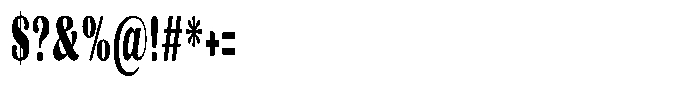 Julima Extra Bold Extra Condensed Font OTHER CHARS