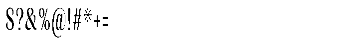 Julima Extra Condensed Font OTHER CHARS