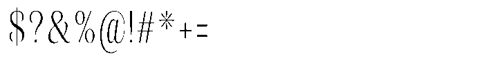 Julima Extra Light Condensed Font OTHER CHARS