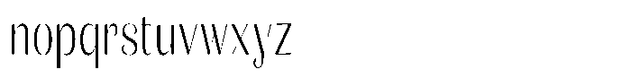 Julima Extra Light Condensed Font LOWERCASE
