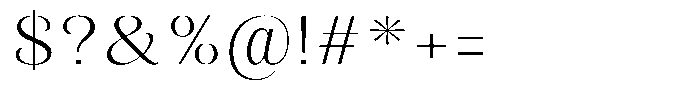 Julima Extra Light Expanded Font OTHER CHARS