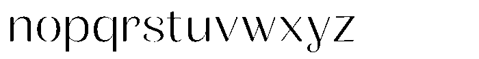Julima Extra Light Expanded Font LOWERCASE