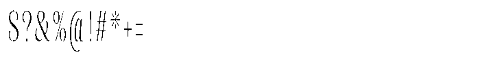 Julima Extra Light Extra Condensed Font OTHER CHARS
