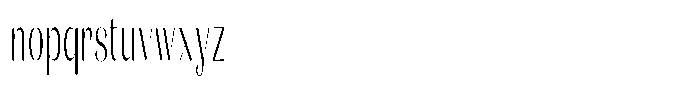 Julima Extra Light Extra Condensed Font LOWERCASE
