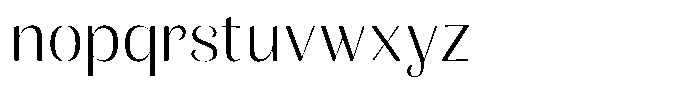 Julima Extra Light Semi Expanded Font LOWERCASE