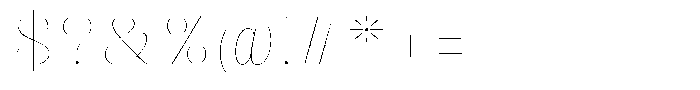Julima Hairline Expanded Font OTHER CHARS