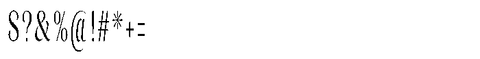 Julima Light Extra Condensed Font OTHER CHARS