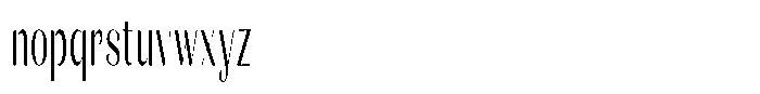 Julima Light Extra Condensed Font LOWERCASE