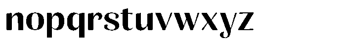 Julima Medium Semi Expanded Font LOWERCASE