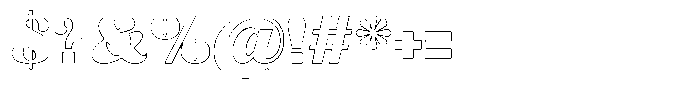 Julima Outline Black Font OTHER CHARS
