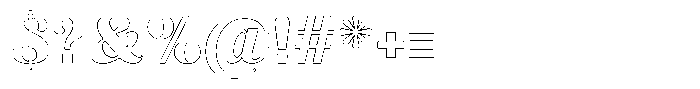 Julima Outline Bold Font OTHER CHARS
