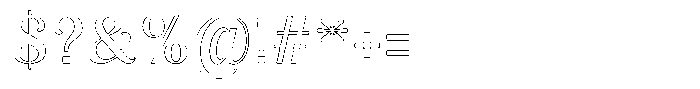 Julima Outline Regular Font OTHER CHARS