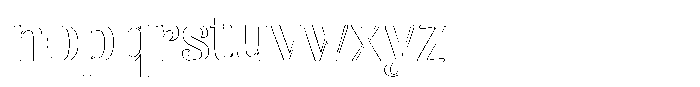 Julima Outline Regular Font LOWERCASE